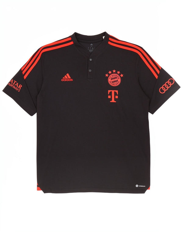 Adidas Mens FC Bayern Munchen Camiseta gráfica Top XL Algodão preto