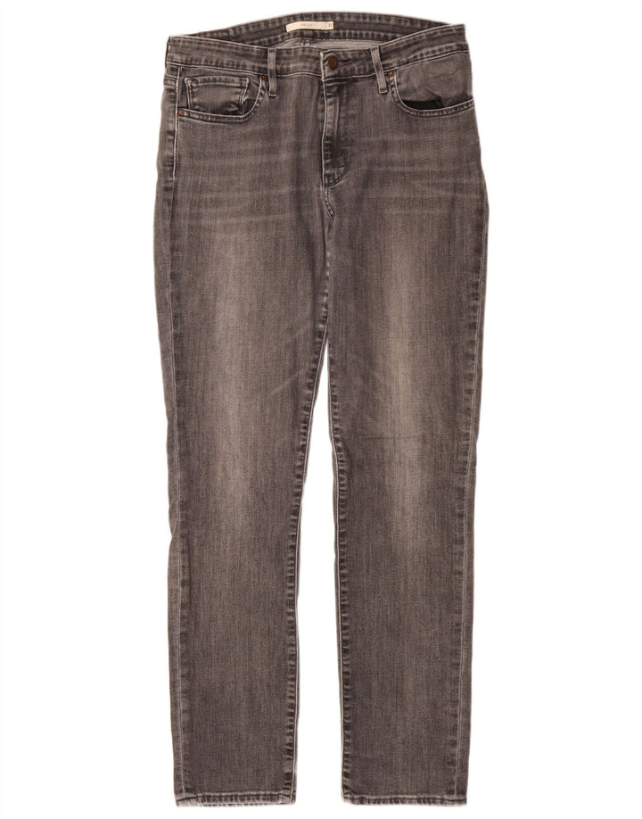 Calça jeans feminina Levi's 712 Slim W31 L32 cinza algodão