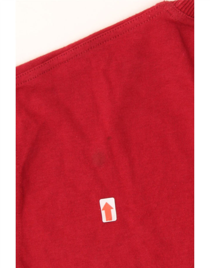 OURAGAN Mens Graphic Sweatshirt Jumper IT 52 Large Red Cotton Vintage Ouragan and Second-Hand Ouragan from Messina Hembry 