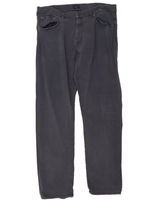 Calça masculina reta casual Gant W38 L34 algodão azul marinho