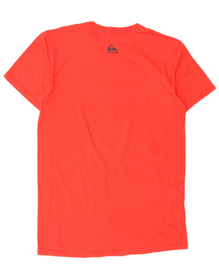 Camiseta masculina Quiksilver Regular Fit com estampa gráfica de algodão vermelho médio