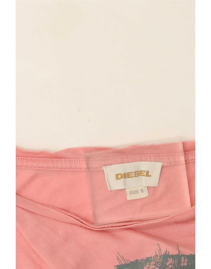 Camiseta feminina Diesel Diesel Top UK 10 Pequeno Rosa