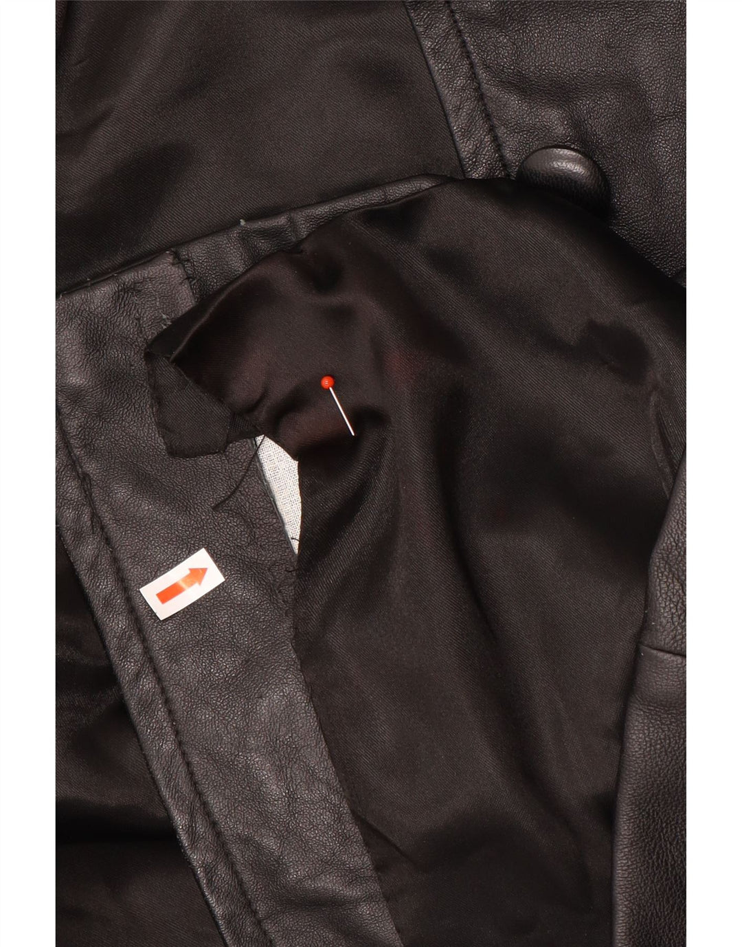 Casaco de couro feminino Carnet UK 18 XL preto