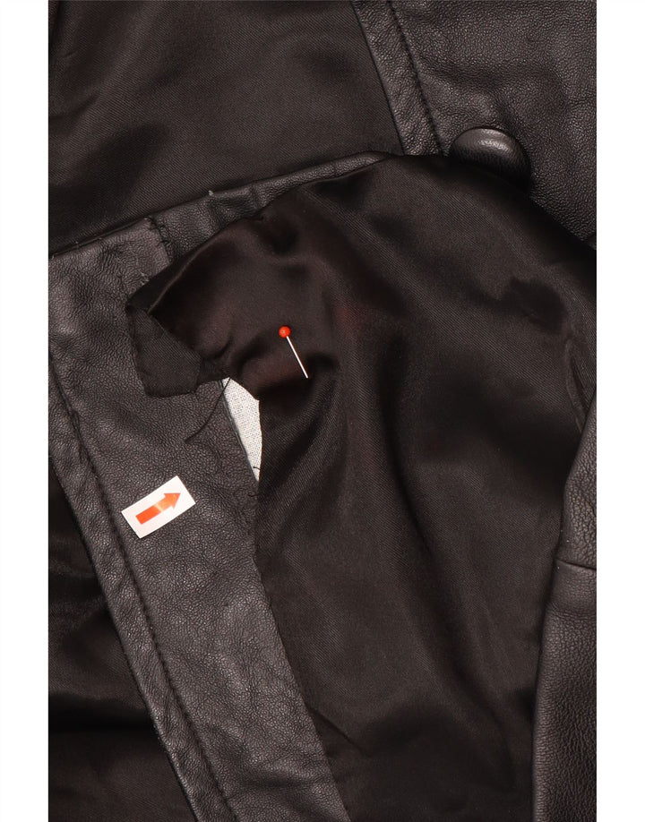 Casaco de couro feminino Carnet UK 18 XL preto