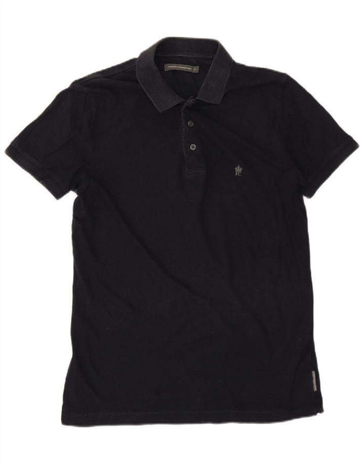 Camisa polo masculina French Connection pequena algodão azul marinho