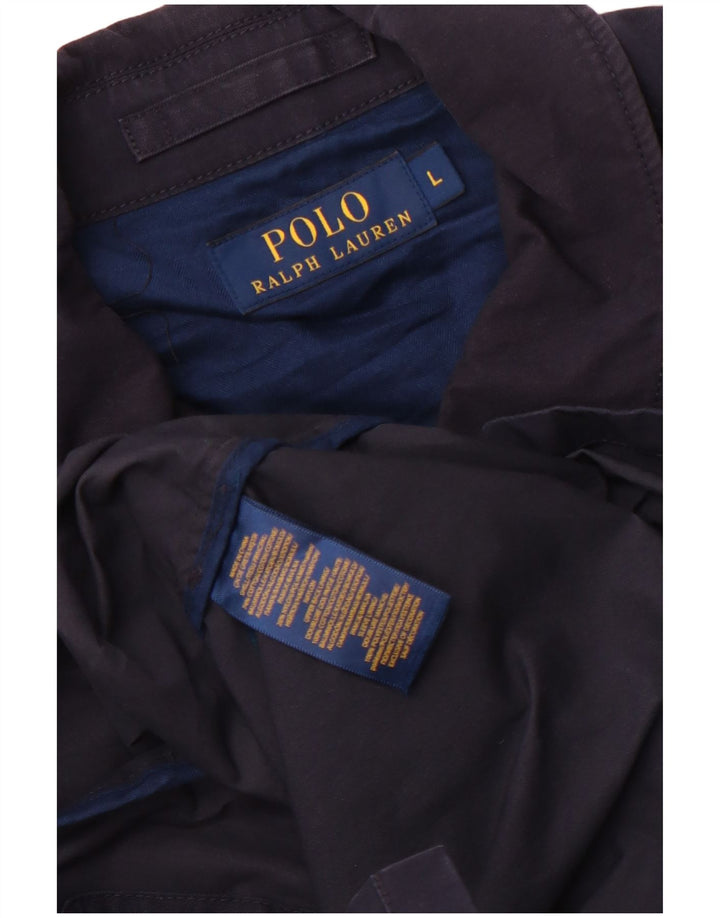 Sobretudo feminino Polo Ralph Lauren Reino Unido 16 grande algodão azul marinho