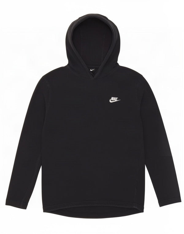 Top masculino Nike com capuz manga comprida médio algodão preto