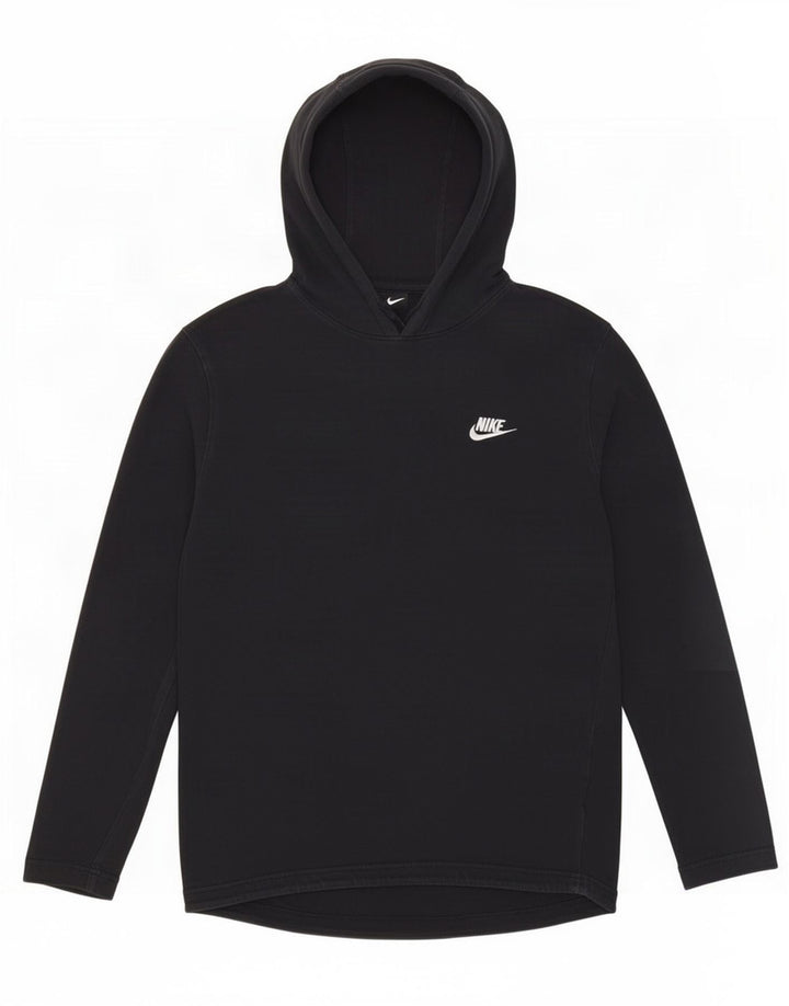 Top masculino Nike com capuz manga comprida médio algodão preto