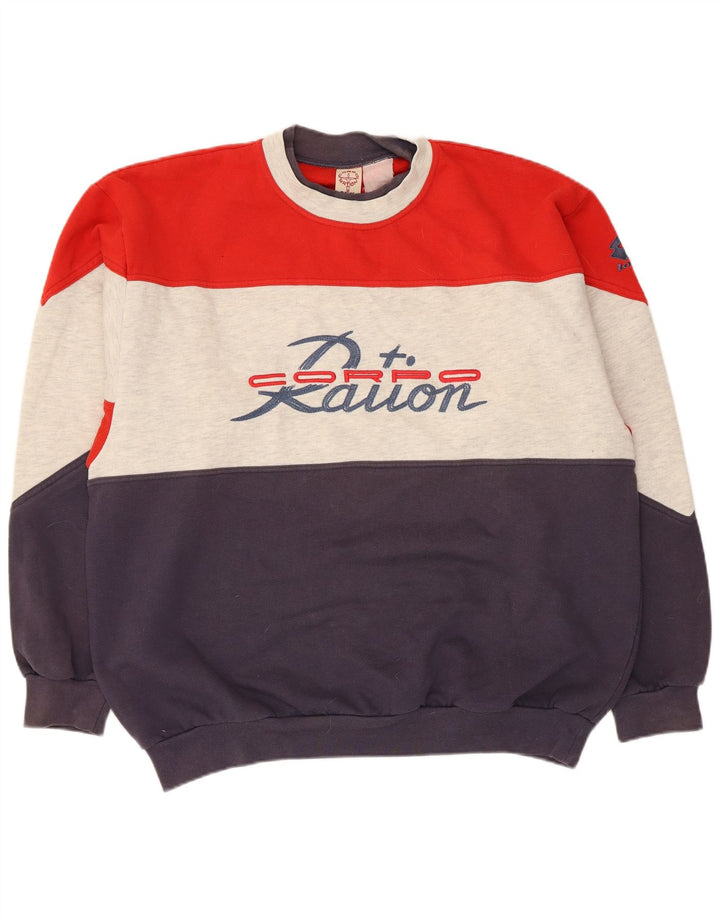 Lotto moletom gráfico masculino jumper grande bloco colorido multicolorido