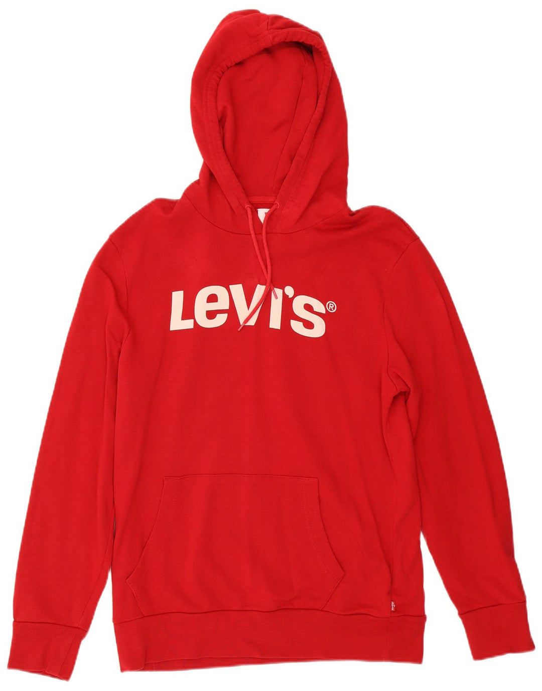 Moletom com capuz gráfico masculino Levi's médio algodão vermelho
