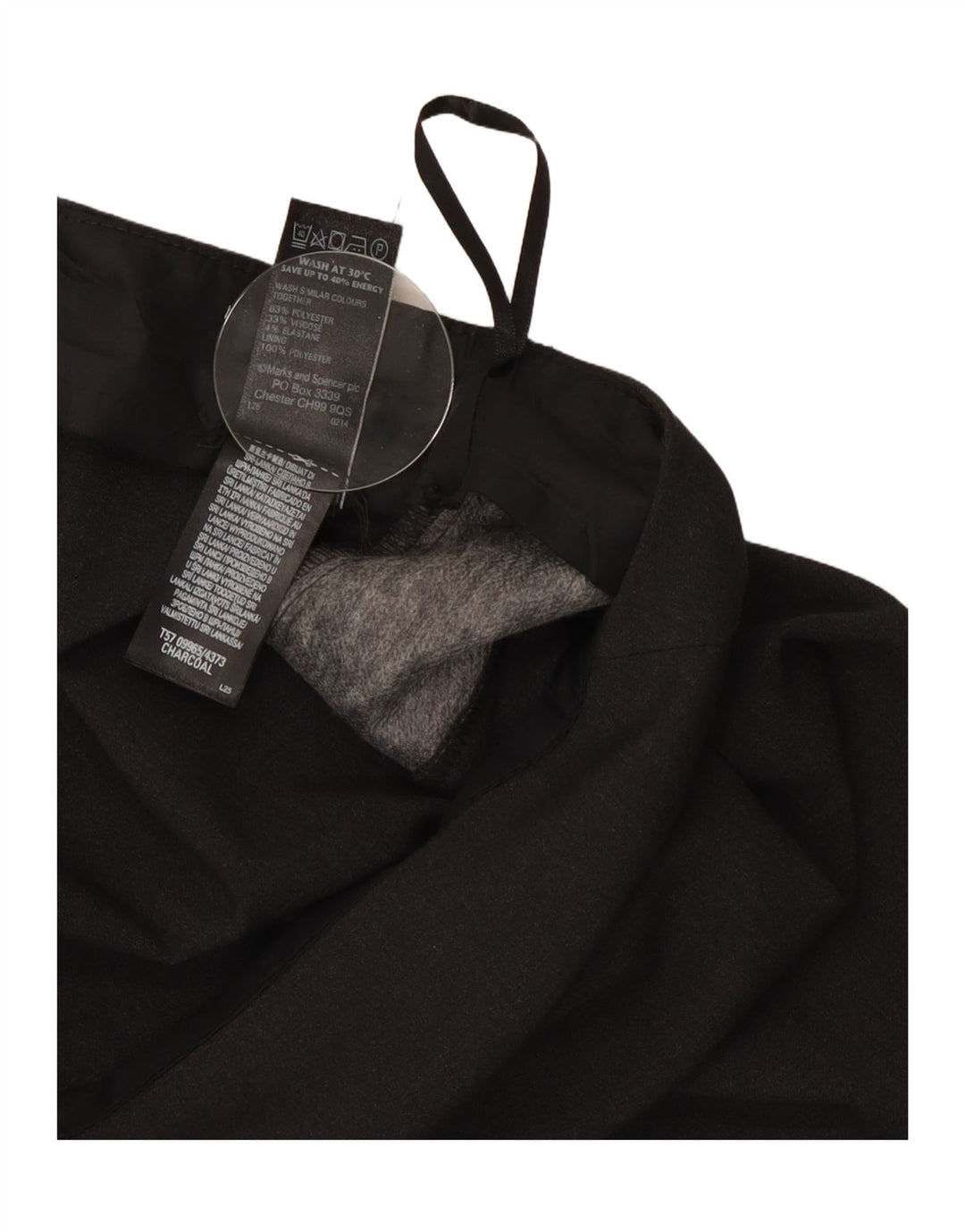 Saia lápis feminina Marks & Spencer Reino Unido 16 grande W34 cinza poliéster