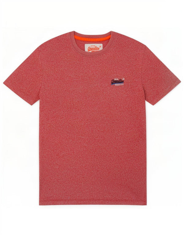 Camiseta masculina Superdry XS vermelha manchada