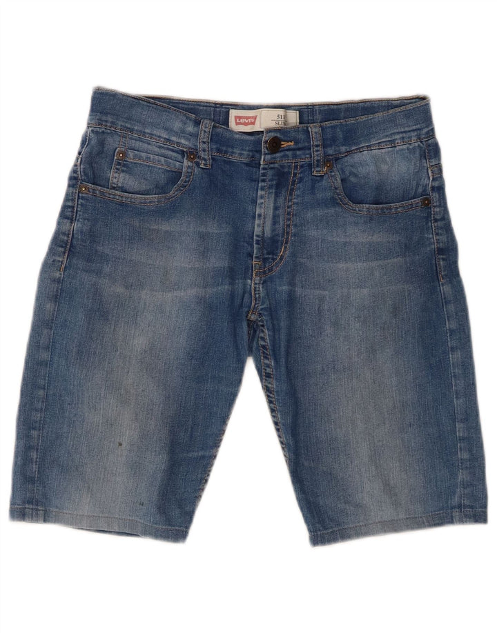 Shorts jeans feminino LEVI'S 511 Slim W28 algodão azul médio