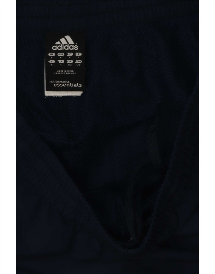 Shorts esportivos masculinos Adidas Climalite grandes poliéster azul marinho