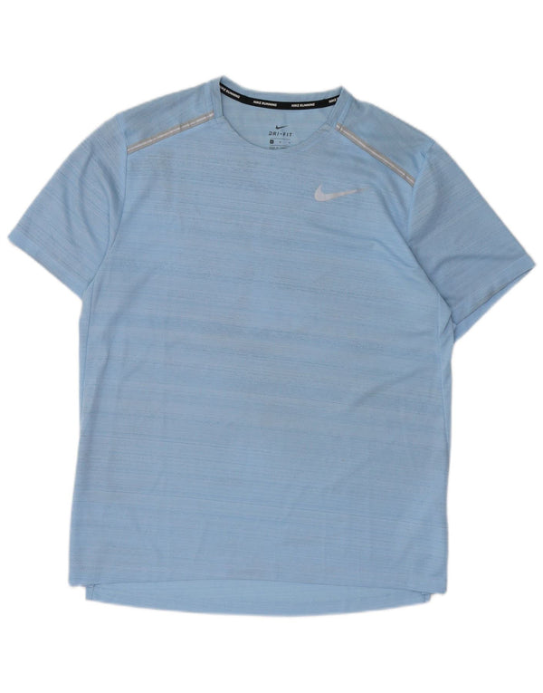 Nike Mens Dri Fit Camiseta Top Médio Azul Poliéster