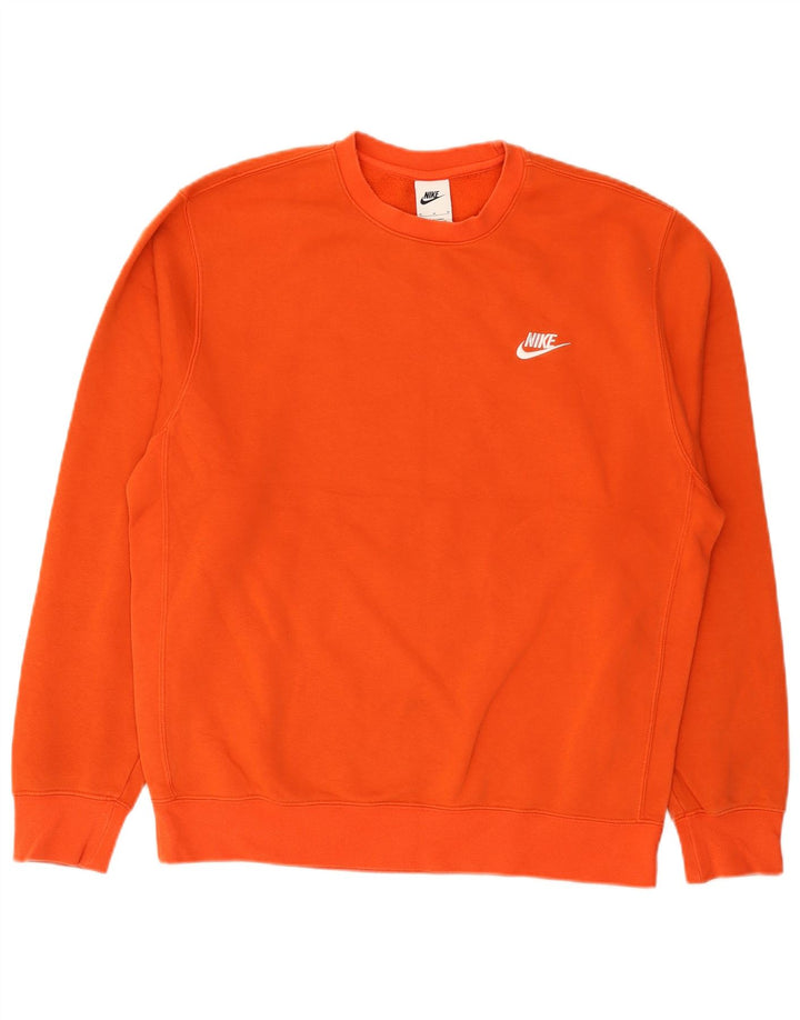Nike Mens Moletom Jumper Médio Algodão Laranja