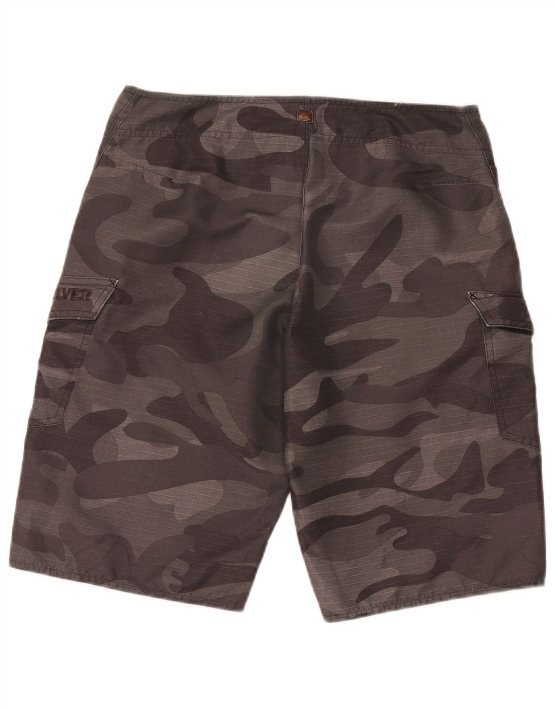 Shorts de natação masculino Quiksilver poliéster camuflado cinza médio