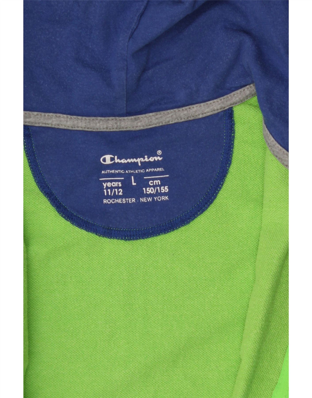 CHAMPION Boys Graphic Zip Hoodie Sweater 11-12 Years Green Vintage Champion and Second-Hand Champion from Messina Hembry 