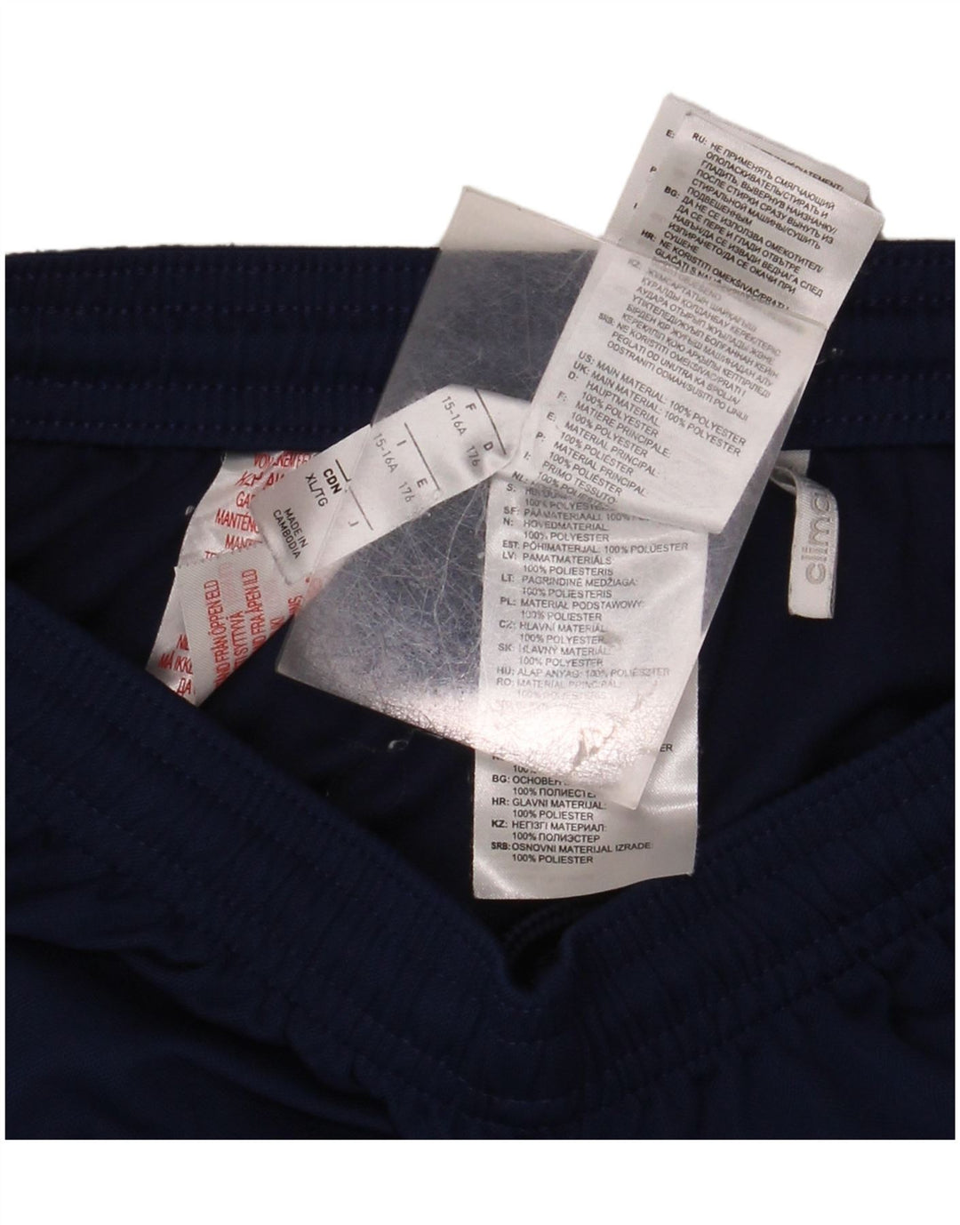 Calções ADIDAS Menino Climalite Sport 15-16 Anos Azul Marinho Poliéster