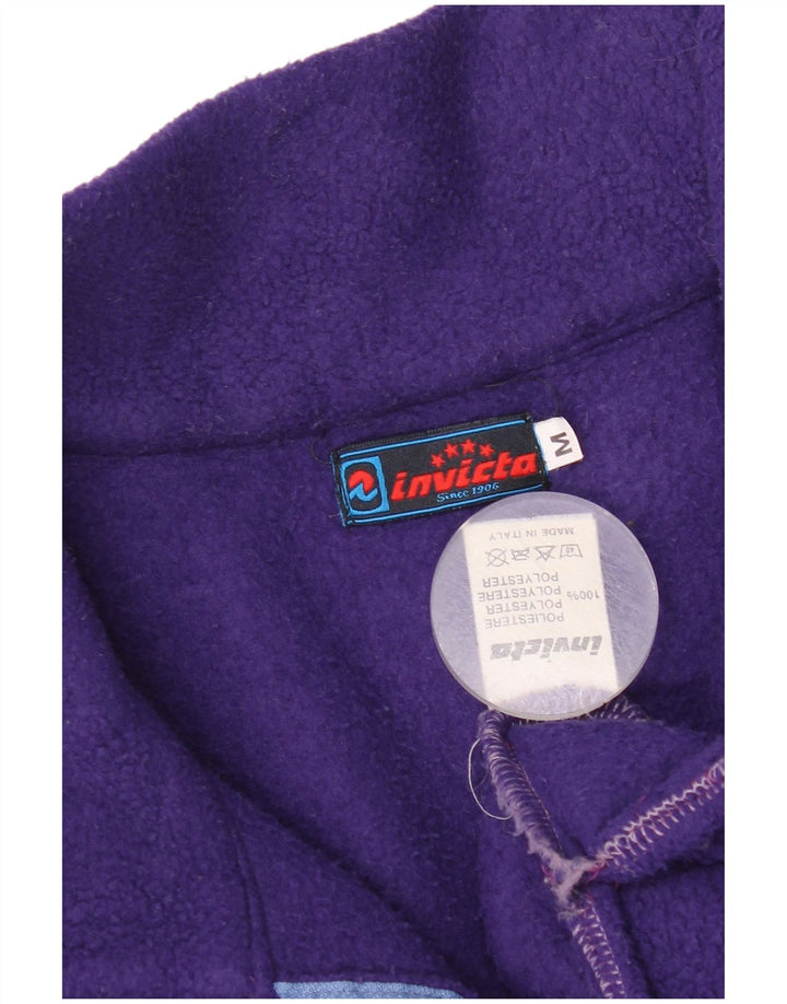 Suéter de lã masculino Invicta com zíper e ajuste solto em poliéster roxo médio