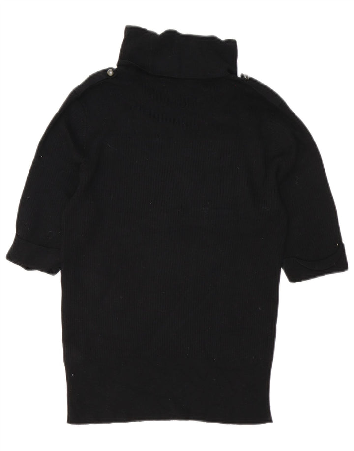 Suéter feminino Marks & Spencer com gola redonda Reino Unido 14 grande preto