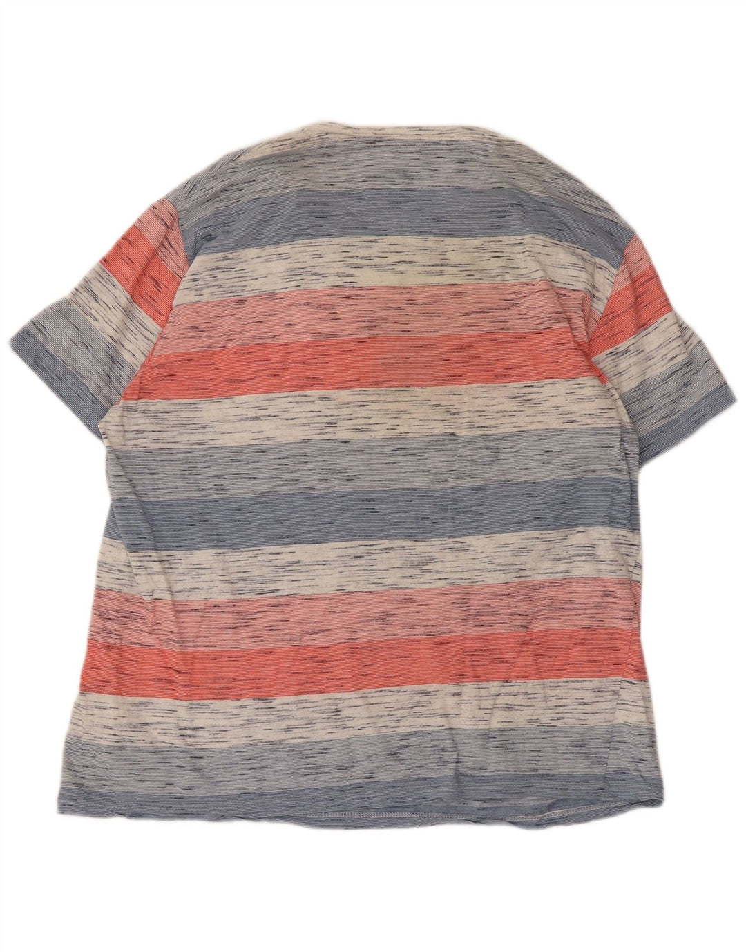 James Pringle Camiseta masculina grande de algodão listrado multicolorido