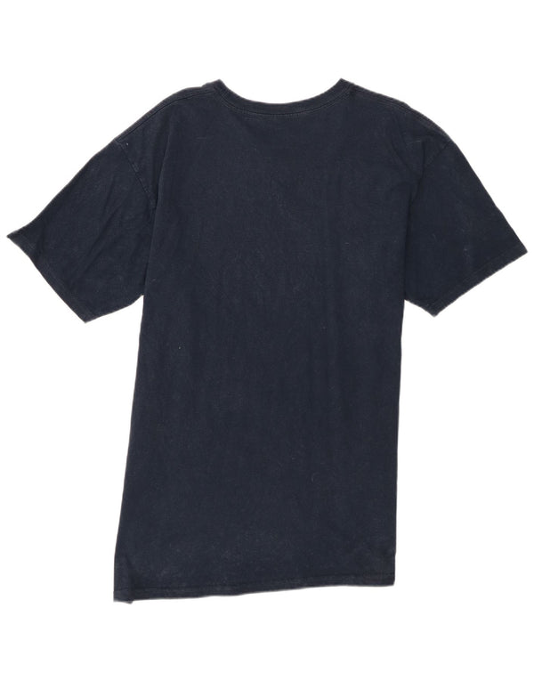 Camiseta masculina Hard Rock Cafe Angkor com estampa gráfica grande algodão azul marinho