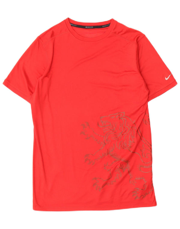 Camiseta Nike Masculina Dri Fit Graphic Top Médio Poliéster Vermelho