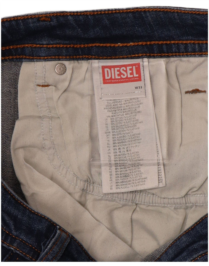 Diesel Mens Jeans Skinny W33 L32 Azul Algodão