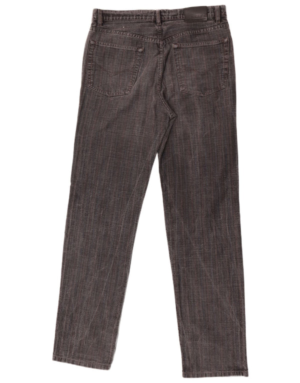 Belfe Mens Straight Jeans W33 L33 Cinza Listrado Algodão