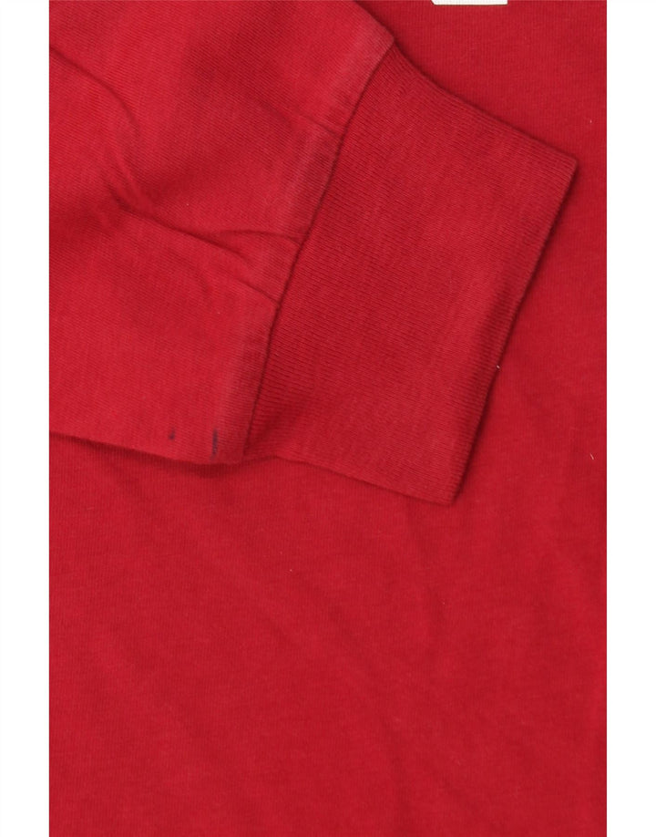 VANS Masculino Classic Fit Graphic Top Manga Longa Pequeno Algodão Vermelho