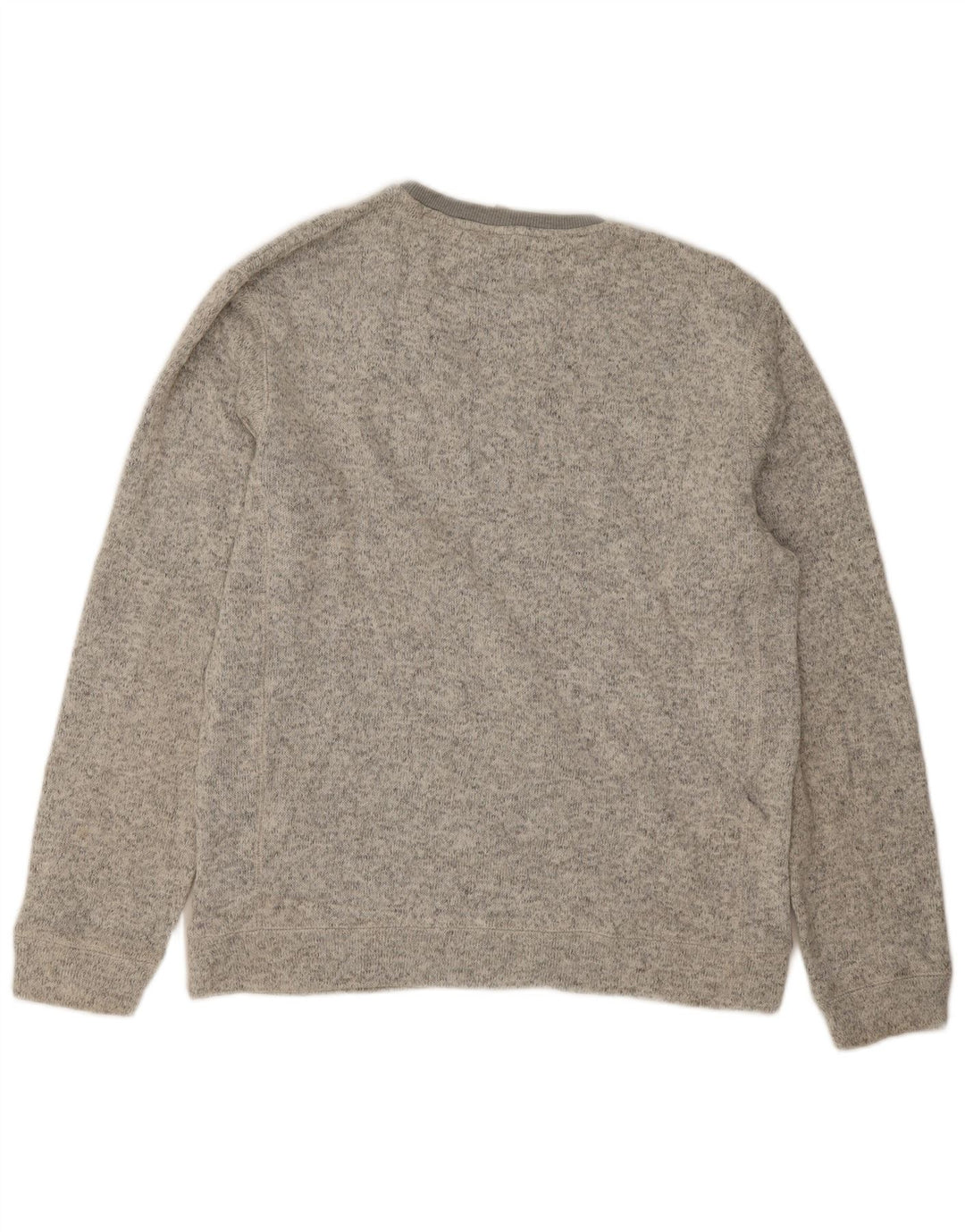 Suéter masculino Quiksilver grande poliéster manchado cinza