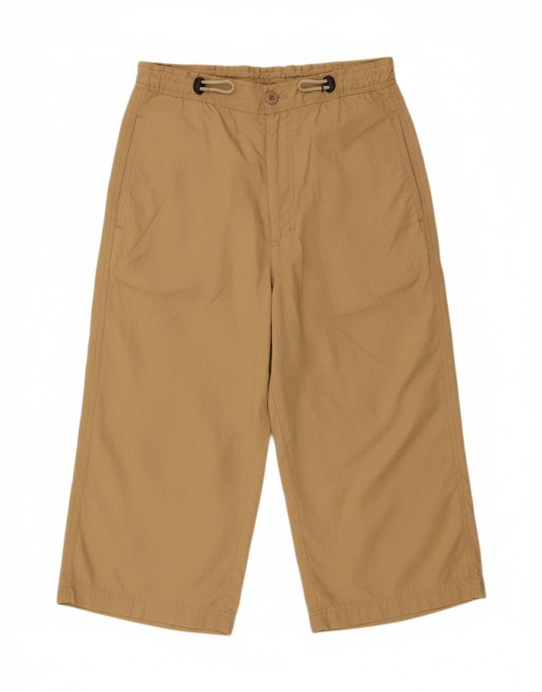 Calça capri feminina G-STAR reta média W29 L20 algodão bege