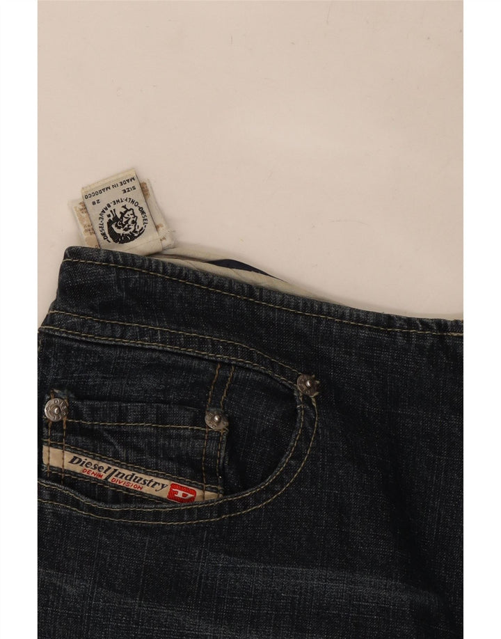 Shorts jeans feminino diesel W28 algodão azul médio