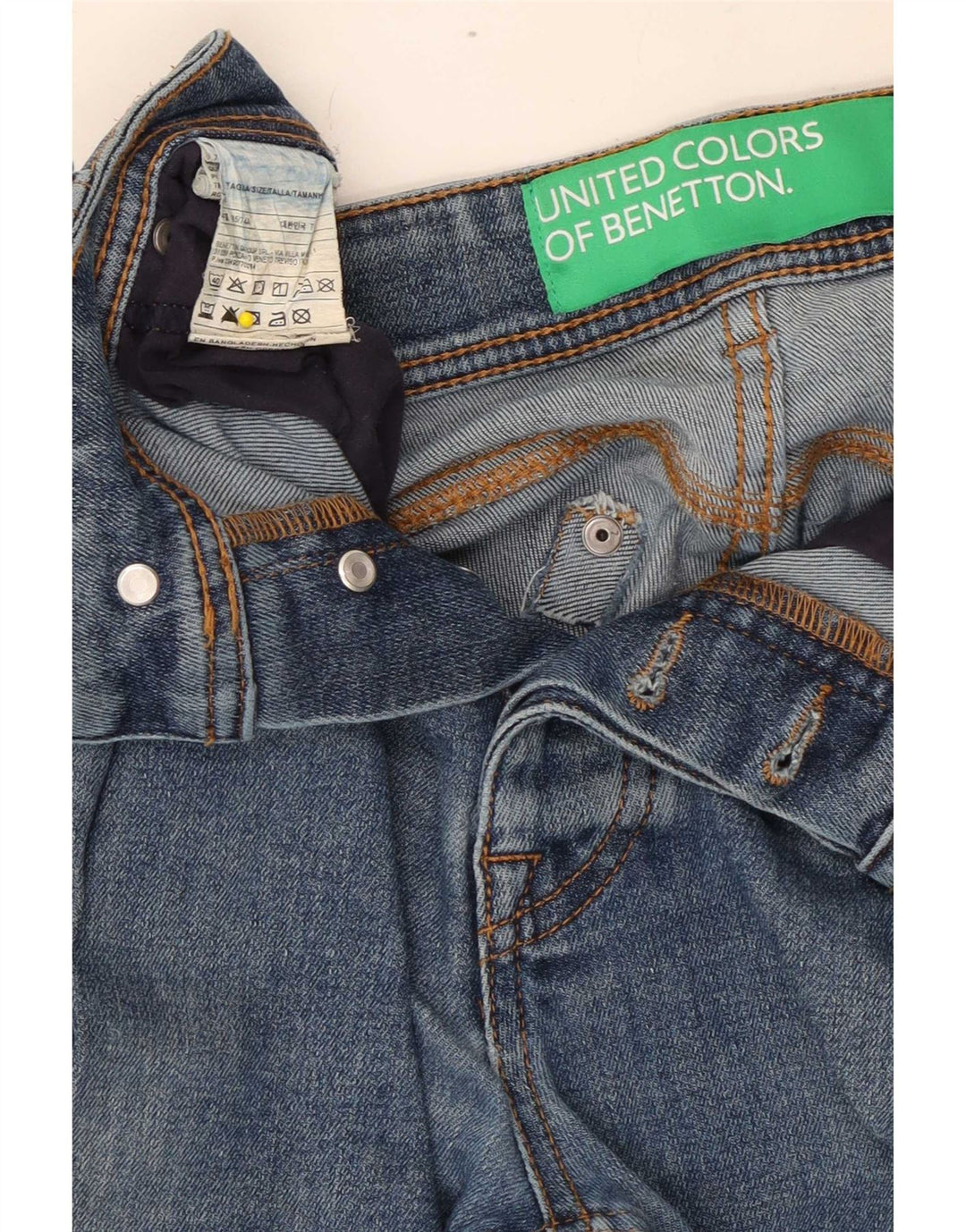 Benetton Jeans Slim Masculino W31 L30 Azul Algodão