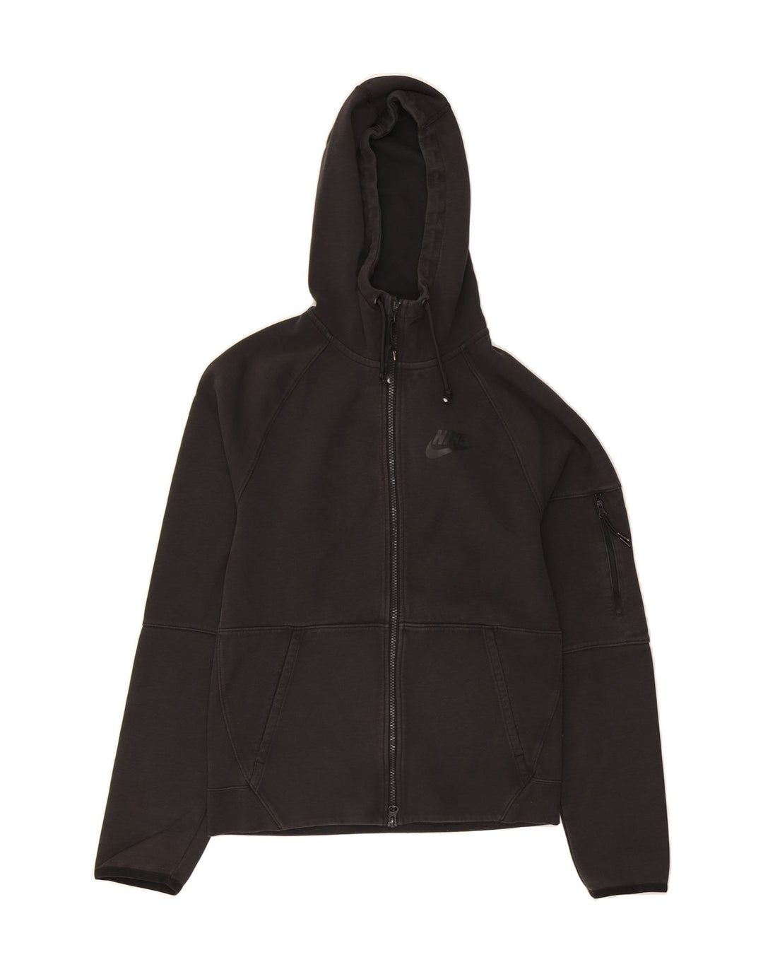 NIKE Womens Zip Hoodie Sweater UK 6 XS Black Cotton Vintage Nike and Second-Hand Nike from Messina Hembry 