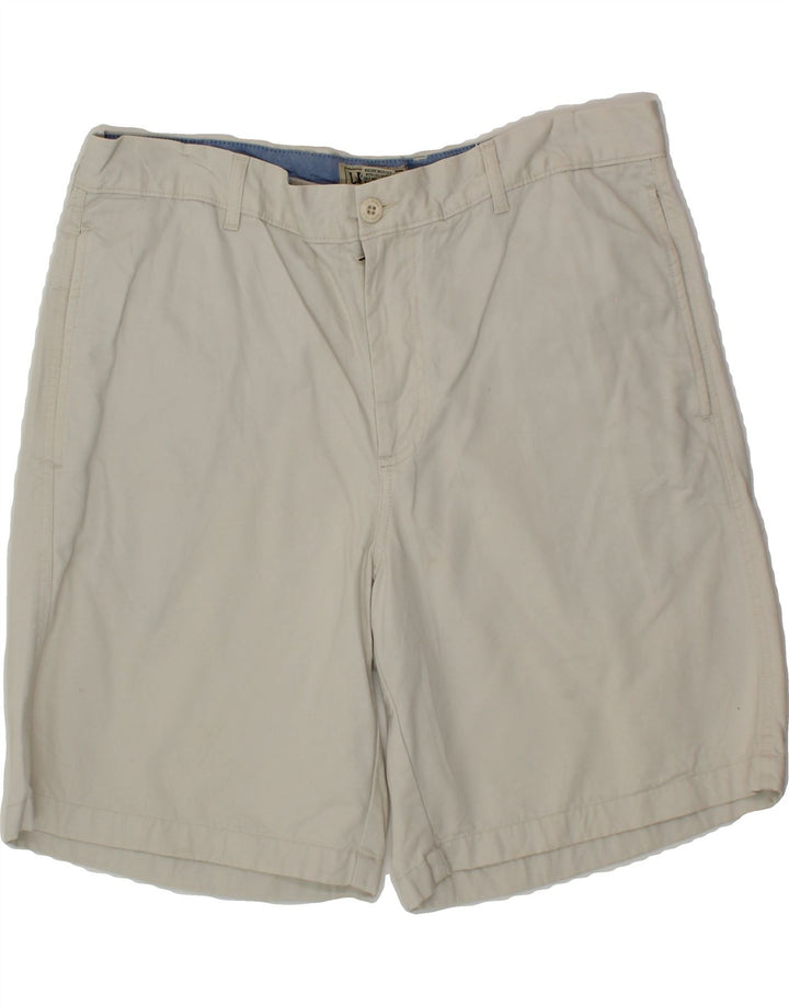 L.L.BEAN Mens Standard Fit Chino Shorts W36 Large White Cotton Vintage L.L.Bean and Second-Hand L.L.Bean from Messina Hembry 