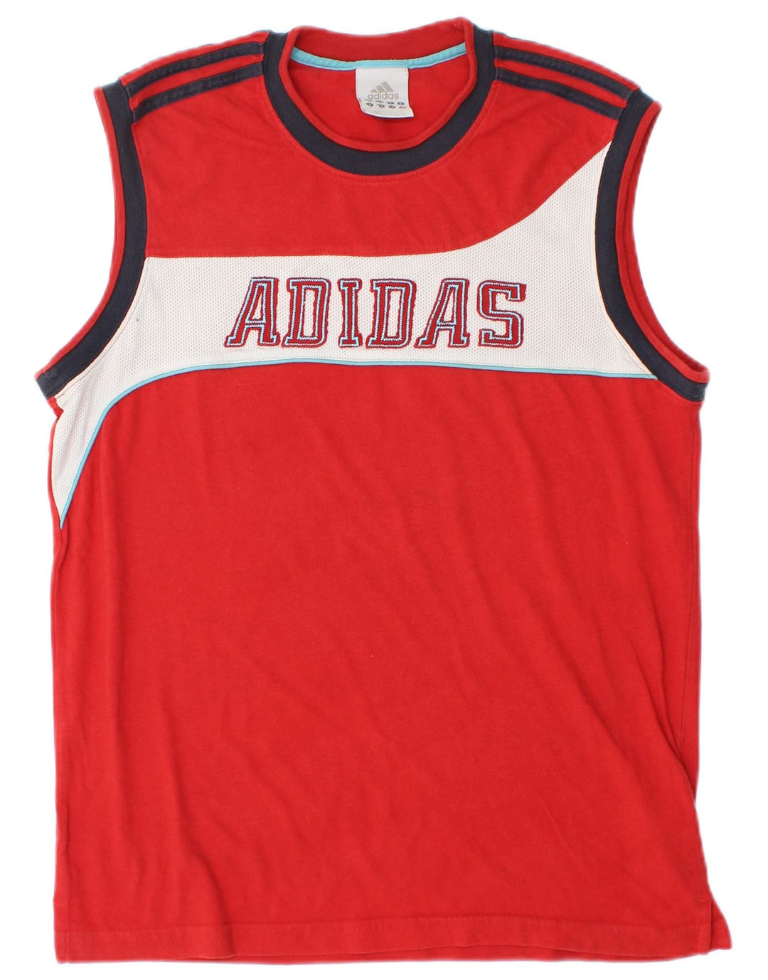 Adidas Mens Graphic Vest Top Médio Algodão Vermelho