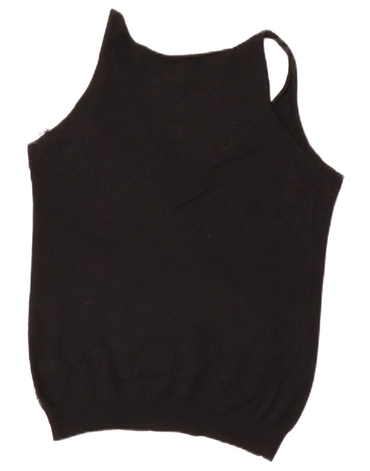 Armani Jeans feminino colete regata IT 44 médio preto angorá