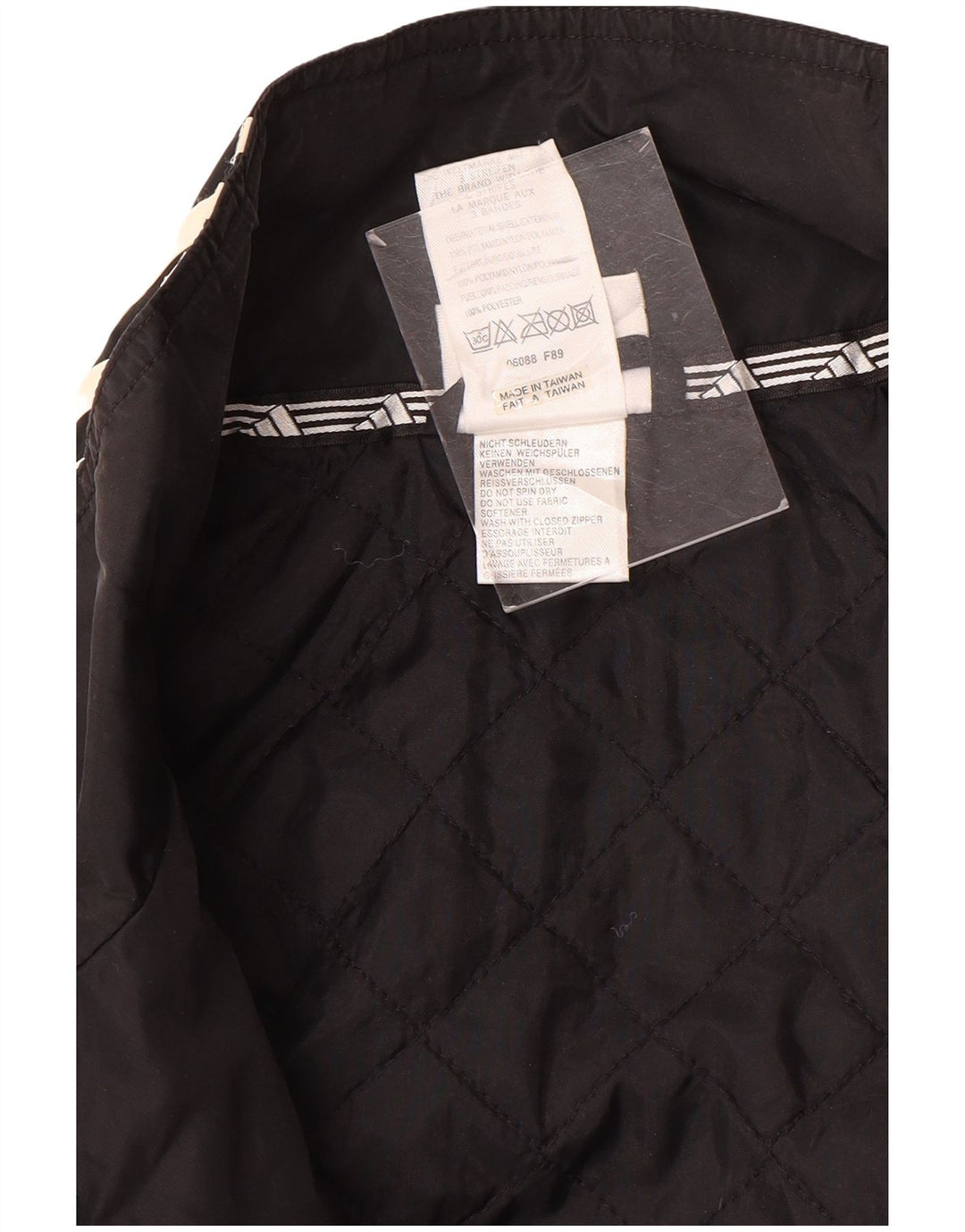 Adidas Mens Tracksuit Top Jacket UK 44/46 Grande Preto Nylon