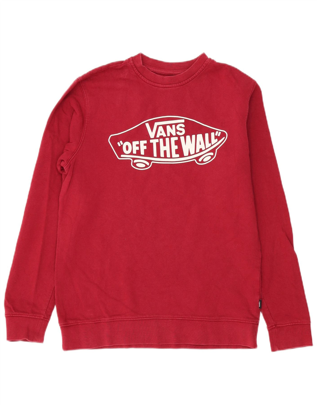 Vans Mens Graphic Moletom Jumper Pequeno Borgonha