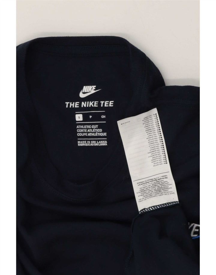 Camiseta masculina Nike Athletic Cut Top pequeno algodão azul marinho