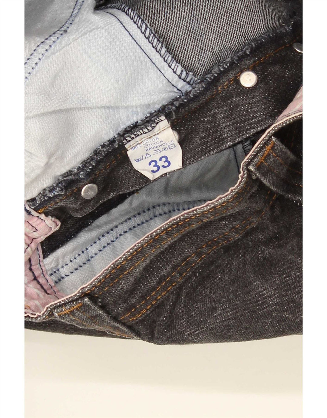 Jessi Mens Tapered Jeans W33 L29 Algodão Cinza