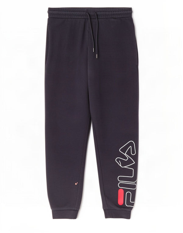 Calça de treino masculina Fila Graphic Joggers pequeno algodão azul marinho