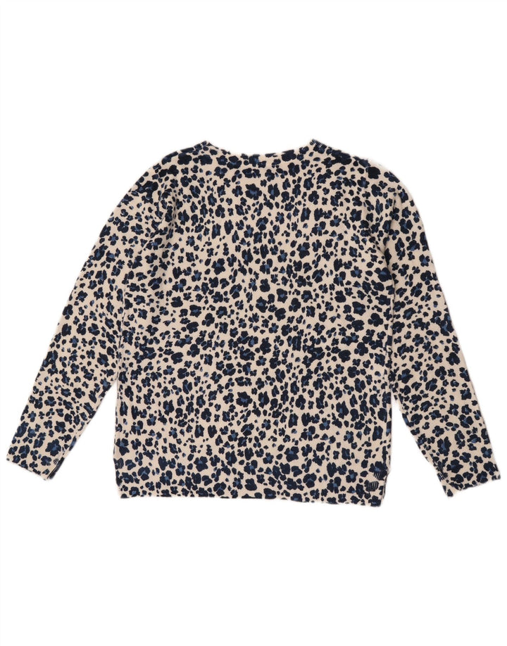 Suéter feminino Marks & Spencer com gola redonda Reino Unido 12 azul médio