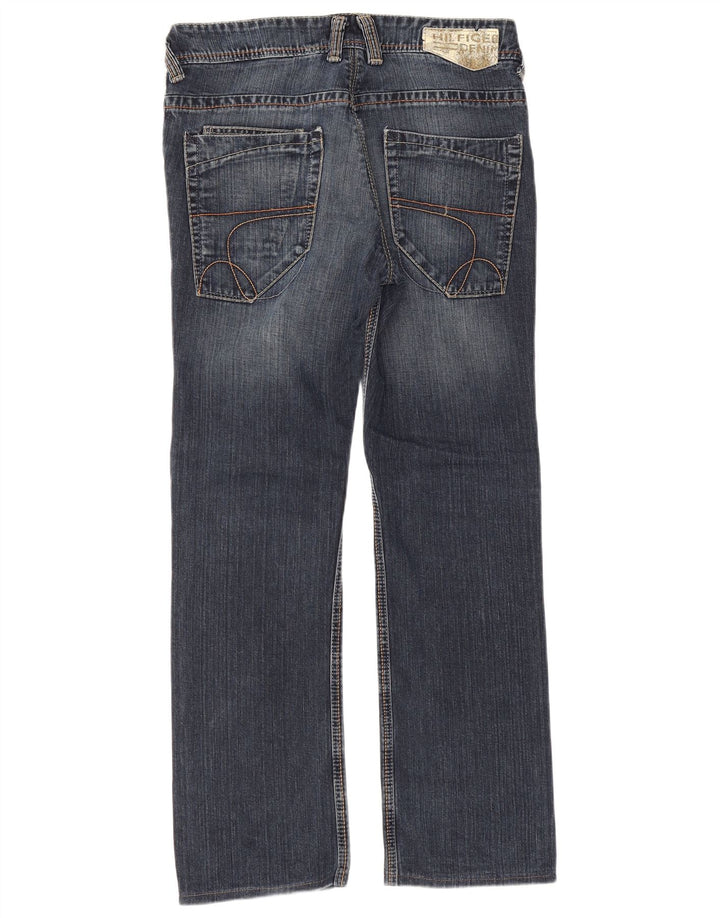 Jeans retos femininos Burton W32 L30 algodão azul marinho