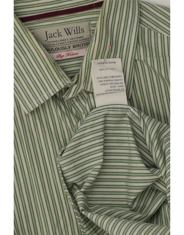 Camisa masculina Jack Wills algodão listrado verde médio