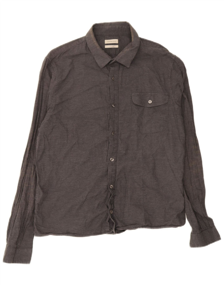 Camisa masculina Calvin Klein Jeans XL cinza algodão
