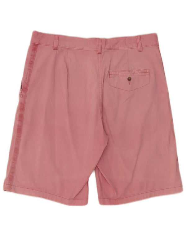 Shorts chino feminino Marks & Spencer UK 12 médio W32 algodão rosa