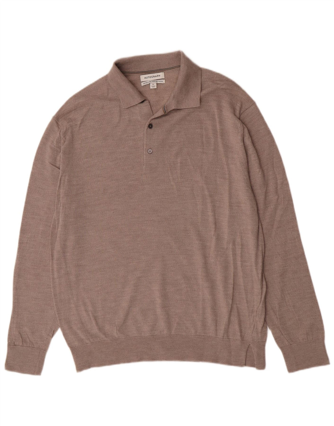 Suéter masculino Marks & Spencer Autograph Polo com gola XL bege